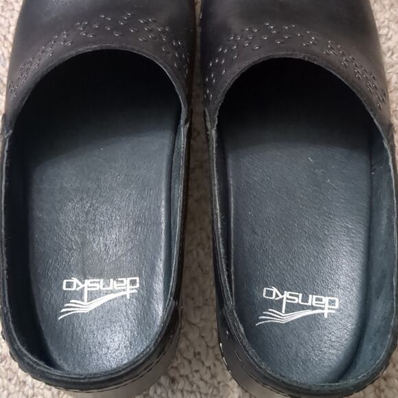 Dansko Women's Mavis Black Leather Dress Clog Pump size 40 - Picture 5 of 9